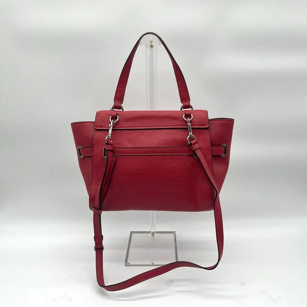 COACH Blake Flap Turnlock Leather Satchel, RETAILS $550 - Picture 6 of 13